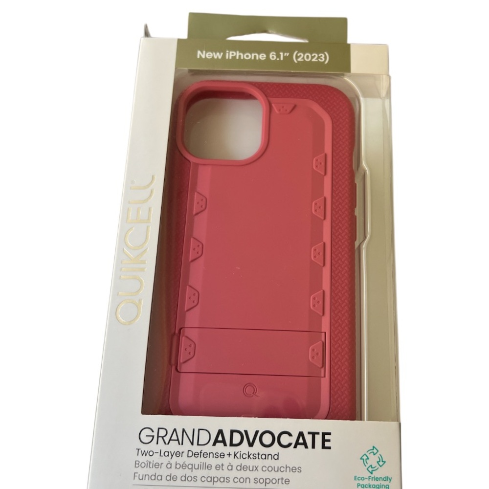Quikcell Grand Advocate Case with Kickstand for iPhone 14/15 (6.1”) – Pink